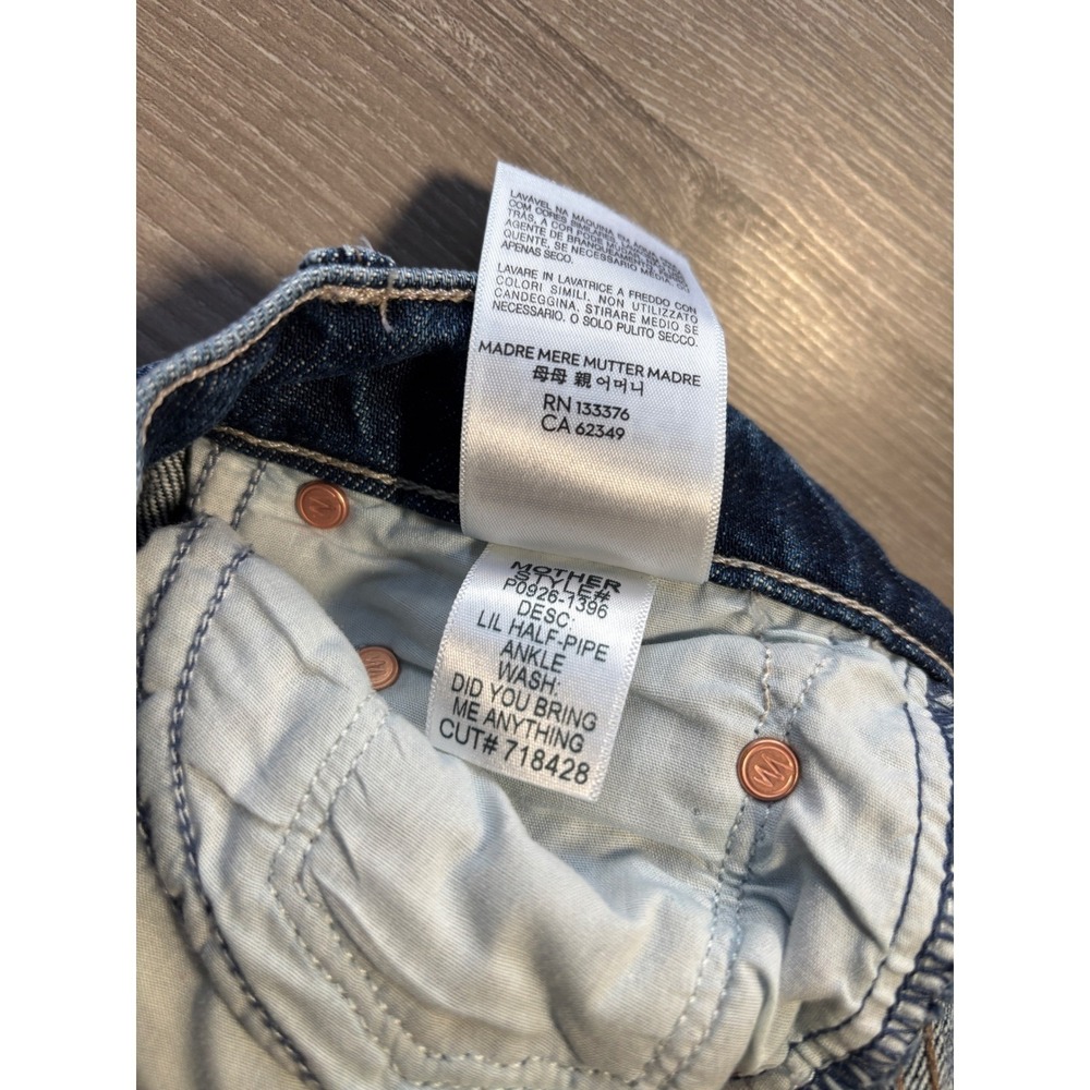 Mother Superior 24 Lil' Half-Pipe Ankle Jeans Wide Barrel Leg Denim Baggy Street - Picture 9 of 14